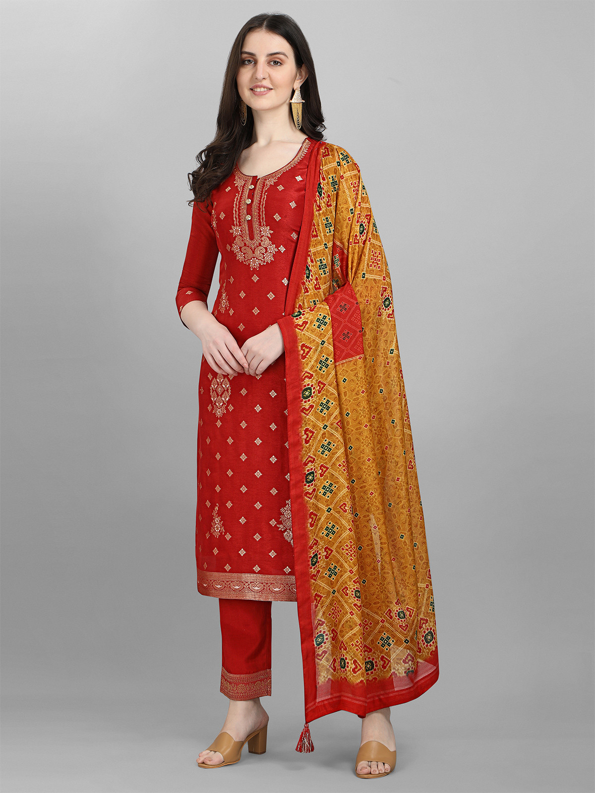 red salwar suit eid outfits