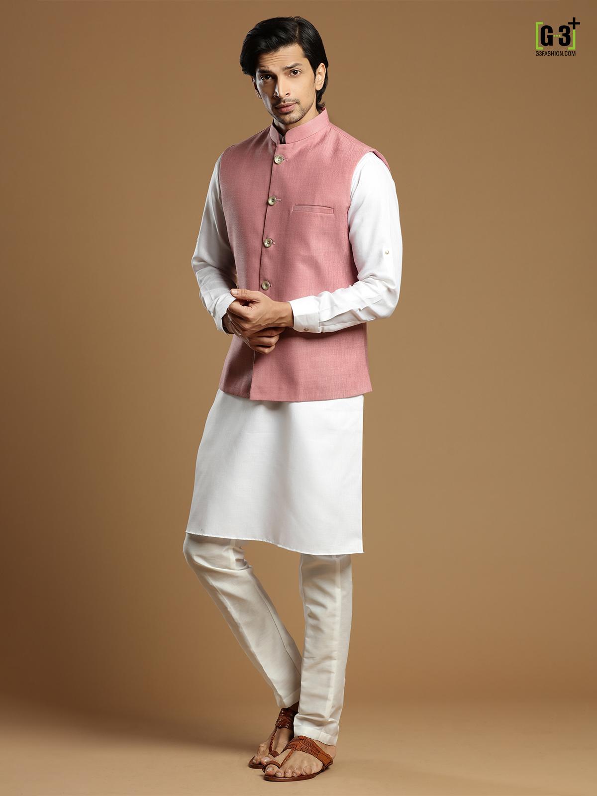 Plain waistcoat set eid outfits for men
