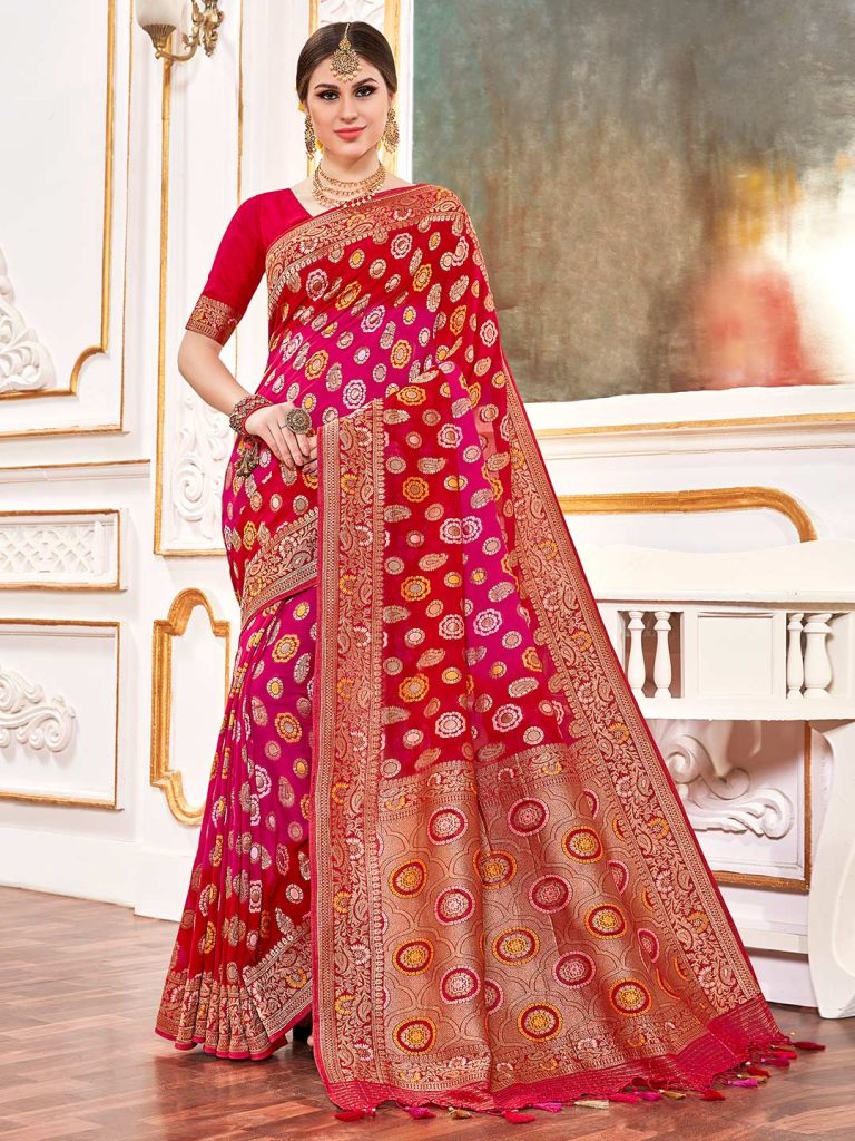 Modern Georgette Bandhani Sarees