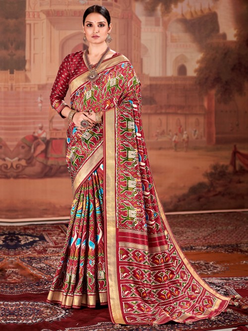 Semi-silk Patola Sarees