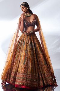 embroidered lehenga