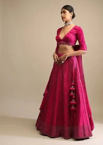 satin lehenga