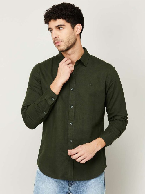 Casual Green Color Shirts