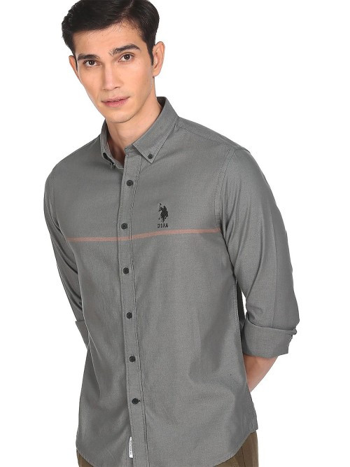 Mens Party Wear Grey Shirts