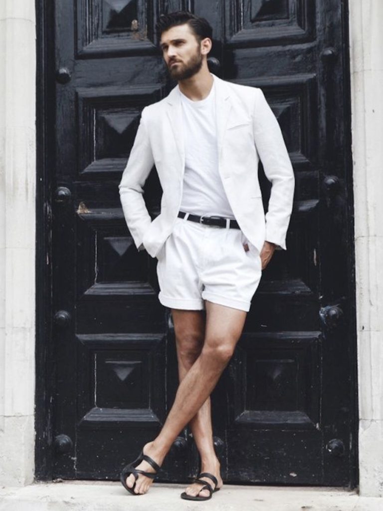 White Blazer with Shorts