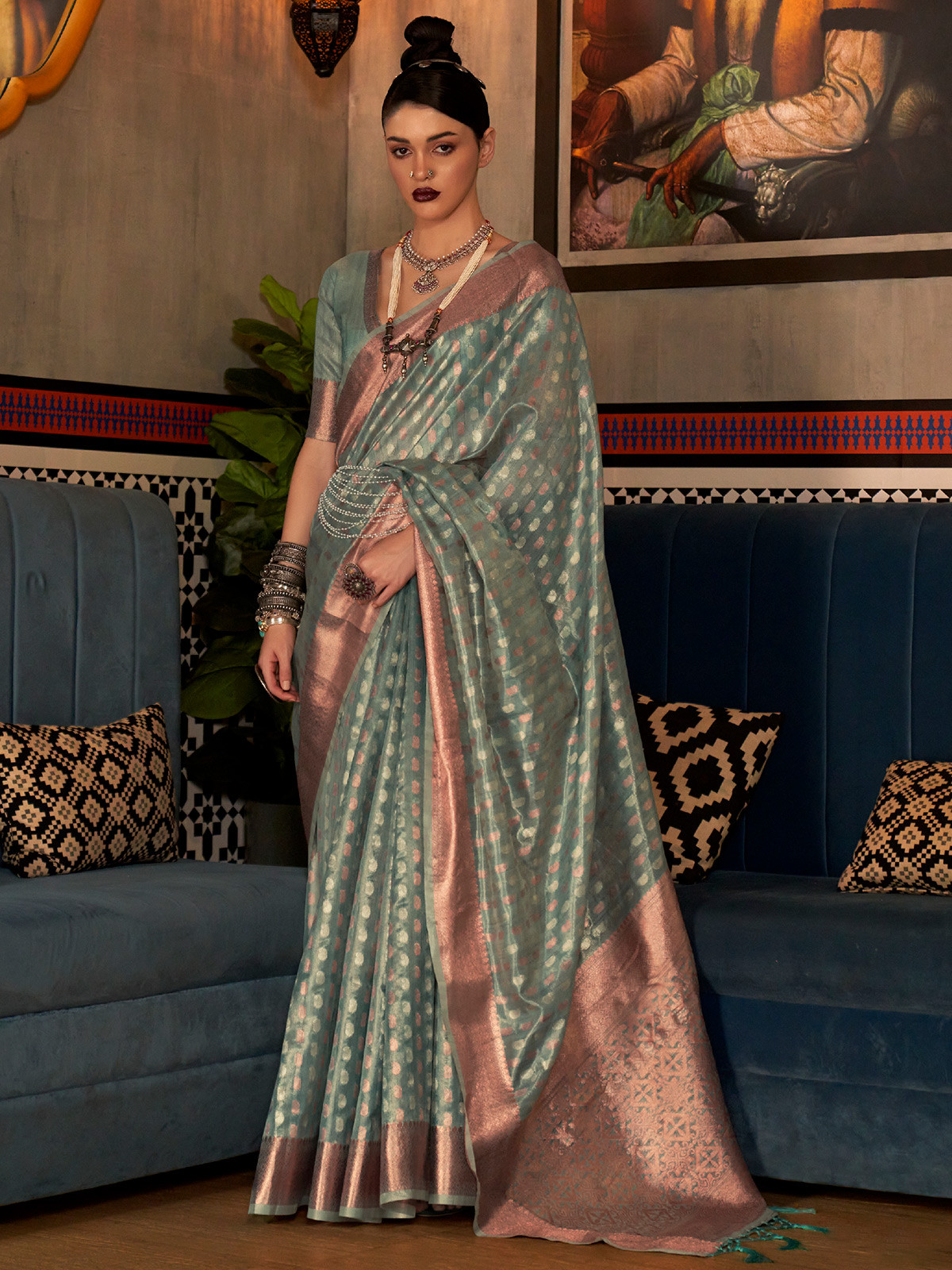 Tissue Banarasi Silk Sarees for Modern Style