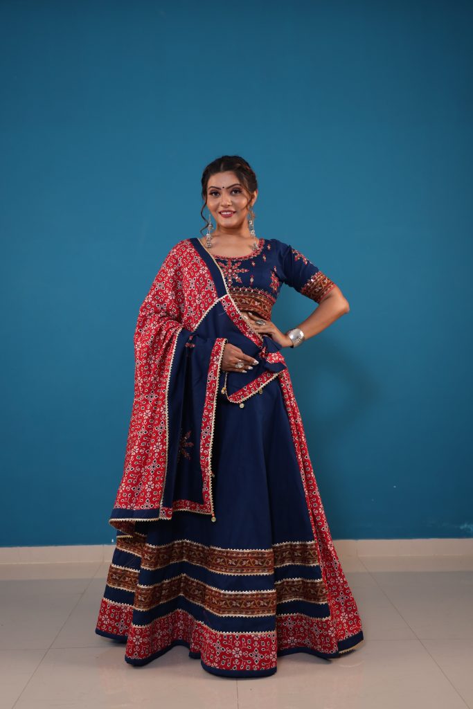 Flared Dupatta Lehenga Traditional Style draping