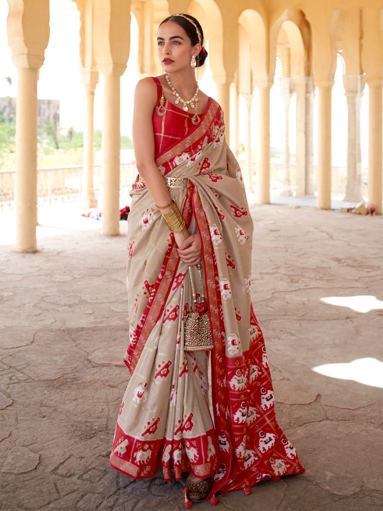 Embellished Wedding Patola Saree