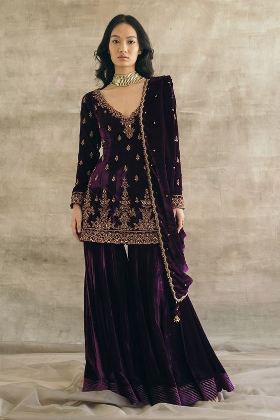 Wedding Velvet Salwar Suits designs