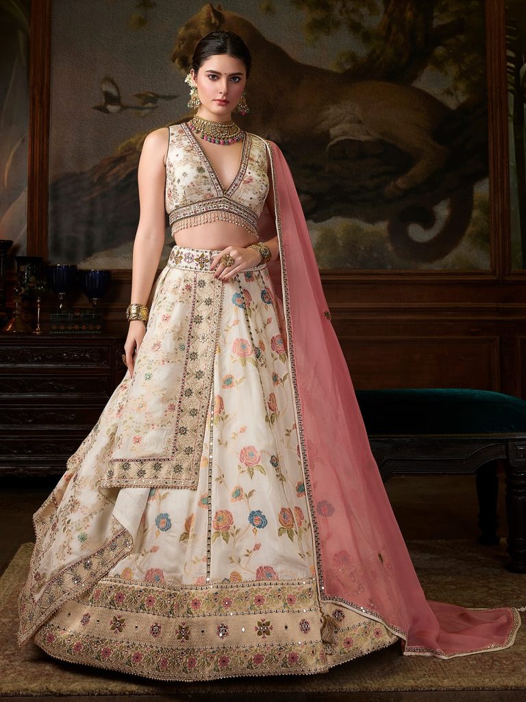 Floral Motifs in Lehengas - Prints or Embroideries