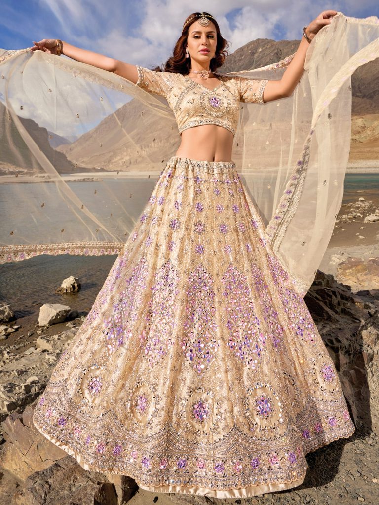 Solid Lehengas for Summer