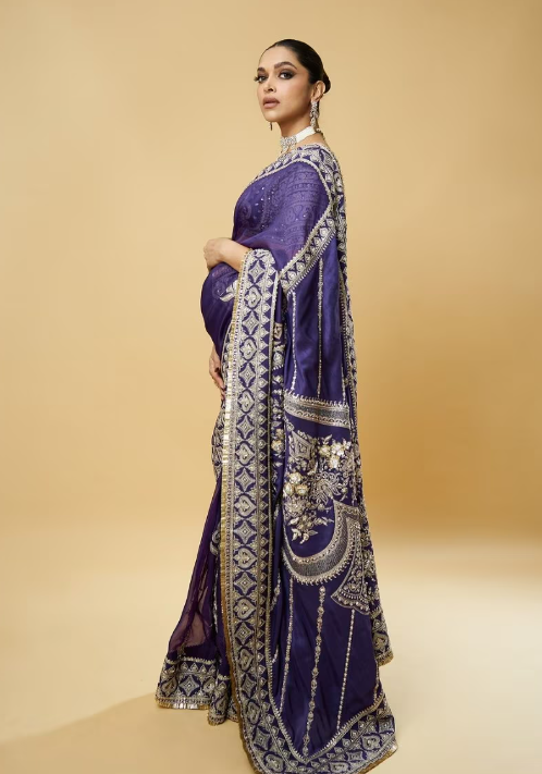 Deepika Padukone in the best Maternity Style Saree Appearance