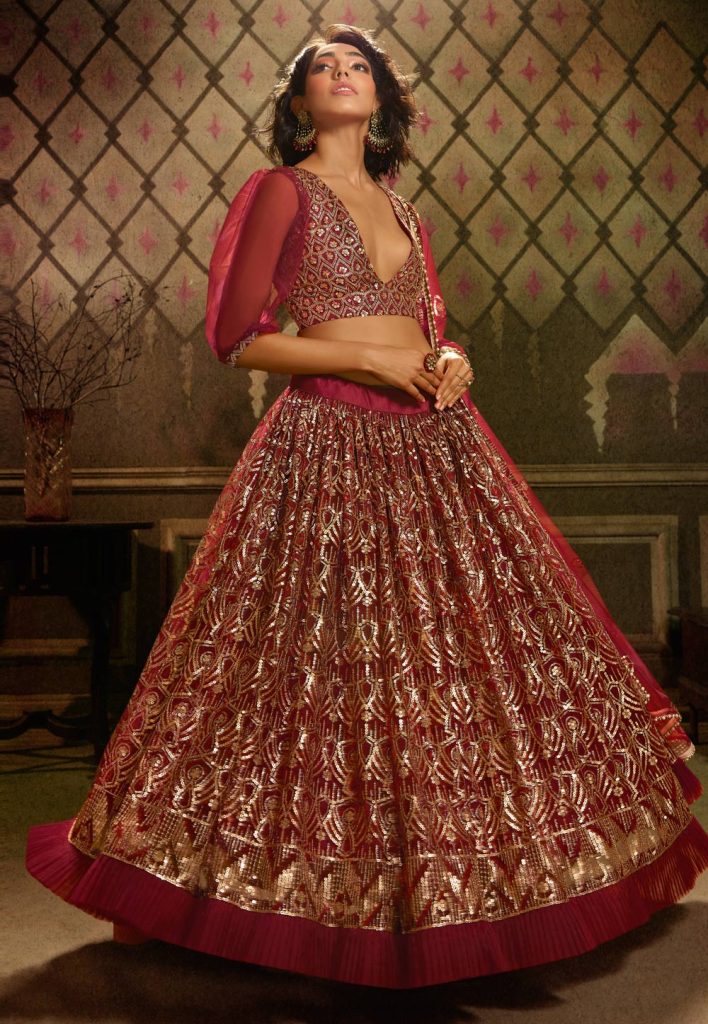 lehenga dupatta style