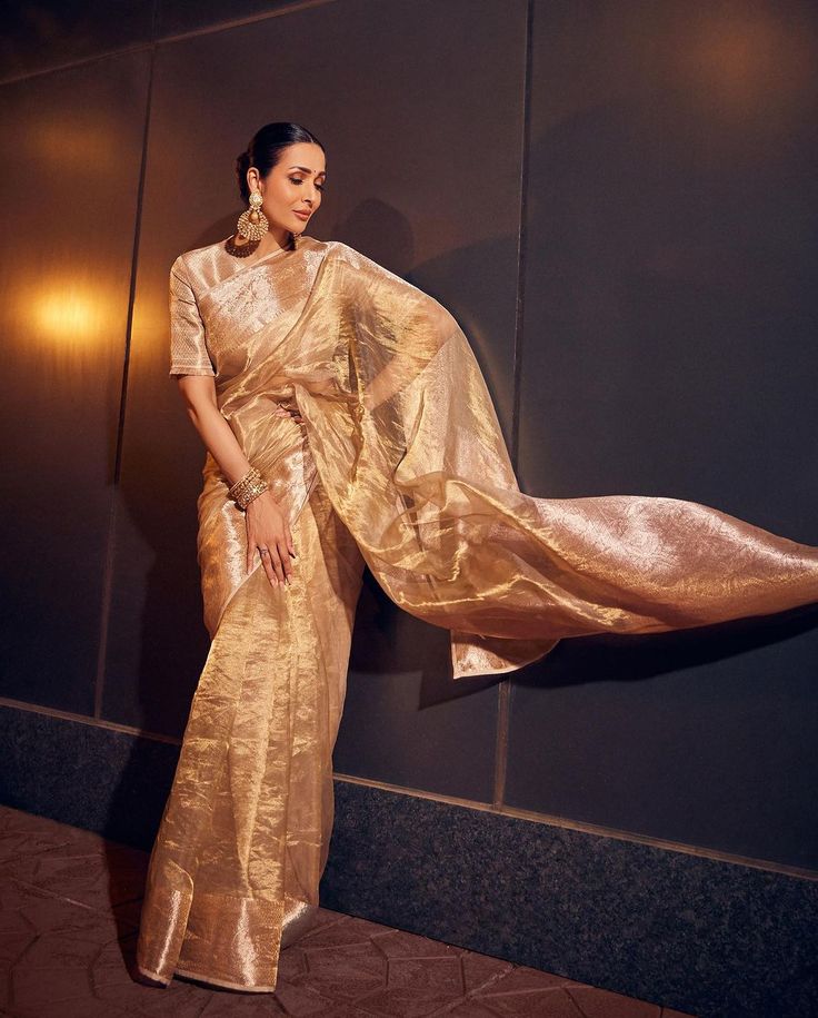 Gold Saree Trend